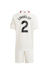 Fotbalové Dres Manchester United Victor Lindelof #2 Dětské Třetí Oblečení 2023-24 Krátký Rukáv (+ trenýrky)